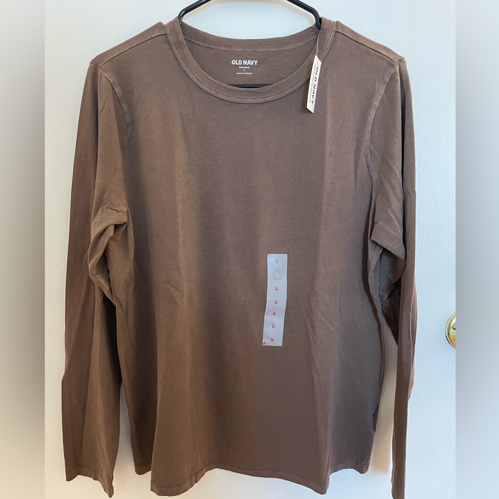 Light Brown Everywear Long Sleeve Old Navy Shirt NWT